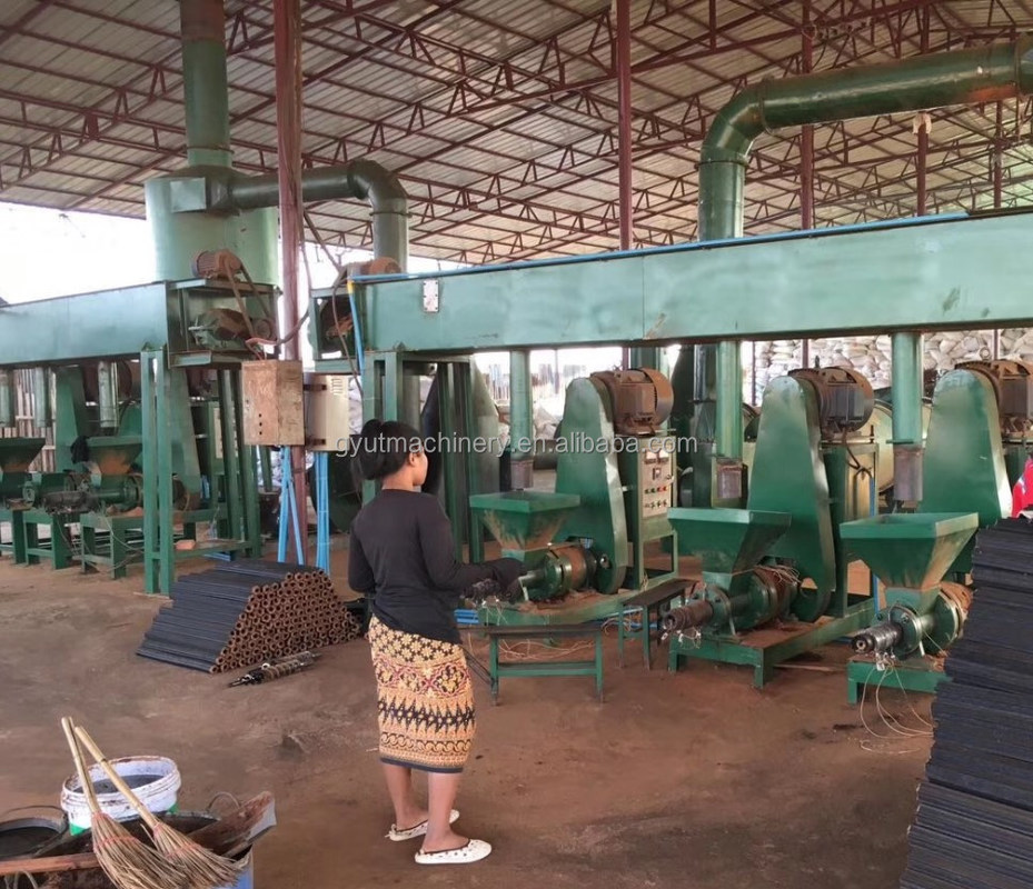 1750*1250*680 Tensión 380v Bagasse Caña de azúcar Carbón de leña Briquette Prensa Máquina de la planta