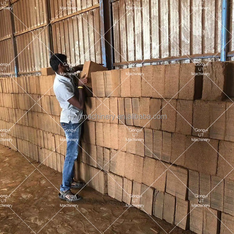 Máquinas de fabricación de bloques de turba de coco para animales con accionamiento eléctrico Sistema de producción de ropa de cama