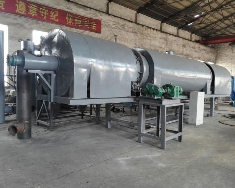 Horno de carbonización de biomasa sin humo para la producción de carbón vegetal de 800-1000 kg/h