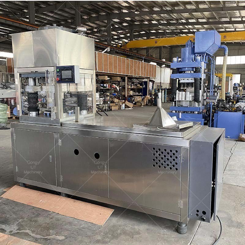 Producción rápida y conveniente de bolas de bombas de baño con la máquina hidráulica de bolas de sal de baño