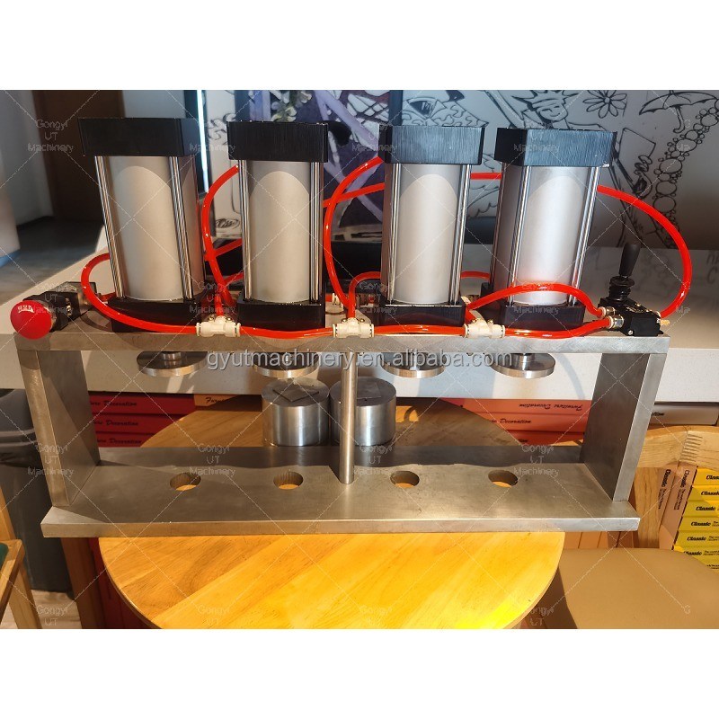 Fácil de operar máquina de prensa de bolas de baño neumática manual con repuestos gratuitos