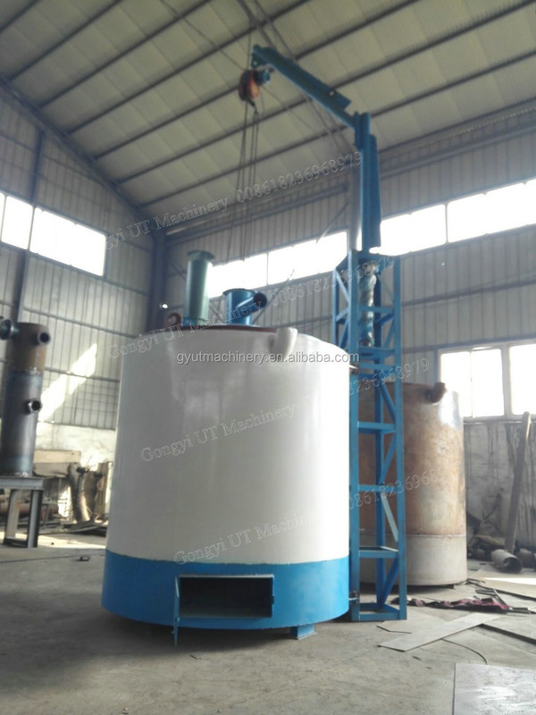 Estufas de carbonización de biocarbono multifunción de 15kw para hacer carbón de barbacoa con troncos de madera