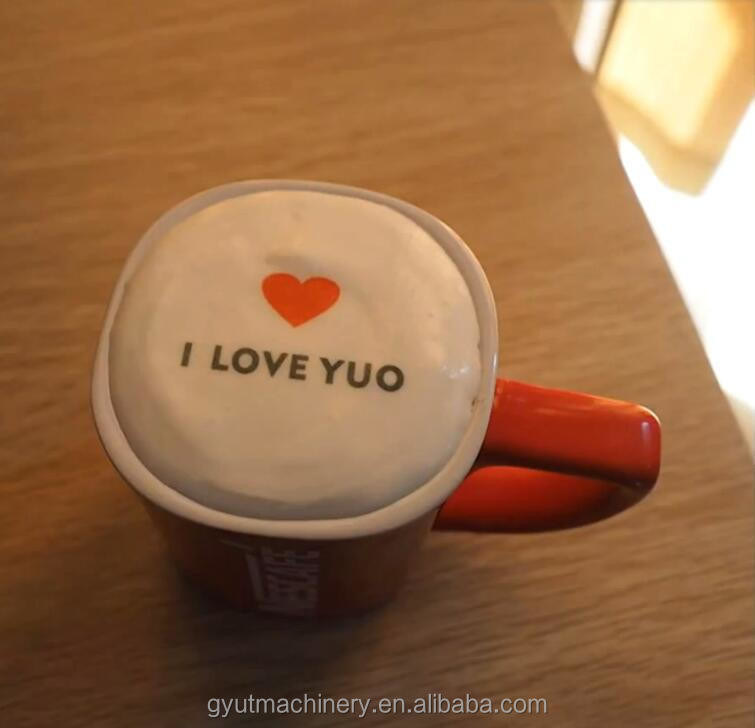 Impresora de inyección de tinta CMYK de 4 colores para bricolaje Impresión de café alimentos rosa y flores a un precio asequible