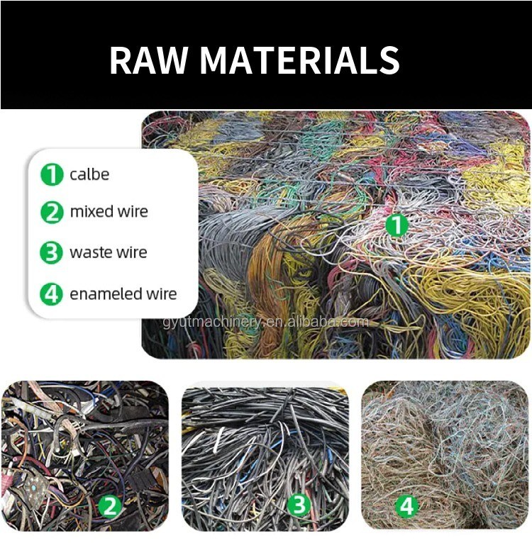 Máquina de molienda de cable monofásico de soporte para el reciclaje de material de cable de alambre de cobre residual