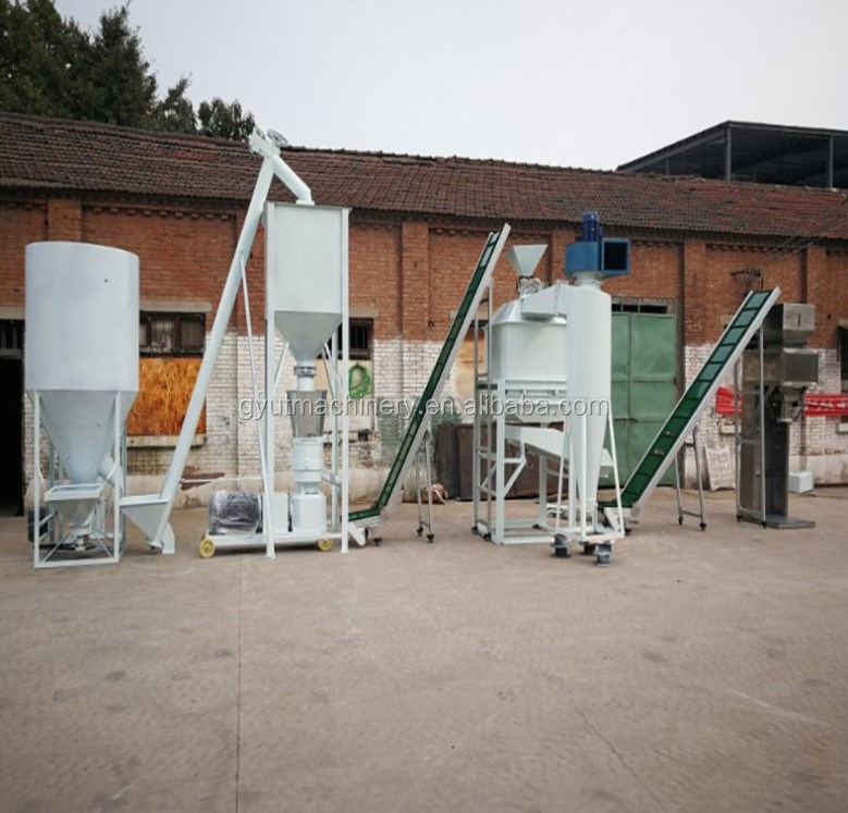 Máquina de procesamiento de alimentos para piensos de salvado de trigo de 100 kg Maquinaria para moler y mezclar alimentos para aves de corral