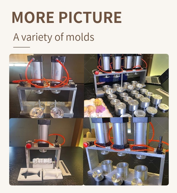 Máquina de prensado de bolas de sal de baño de molde múltiple para bolas de baño neumáticas terminadas
