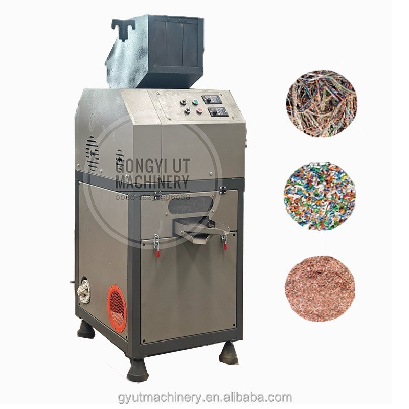 Cable de chatarra triturador de granulador de separador de alambre de cobre línea de máquina de reciclaje para 2000L/H