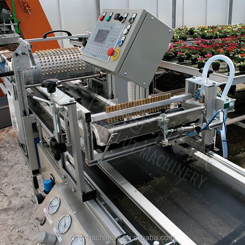 Alta precisión de la siembra Automática de berenjena lechuga semillas de pepino bandejas máquina de siembra para las plántulas trasplante