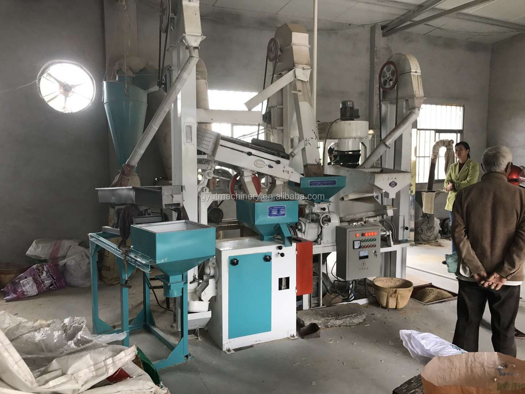 Granjas Máquinas de moler arroz con extractor de piedras Agricultura Polvillador de arroz clasificador de colores Máquinas de embalaje
