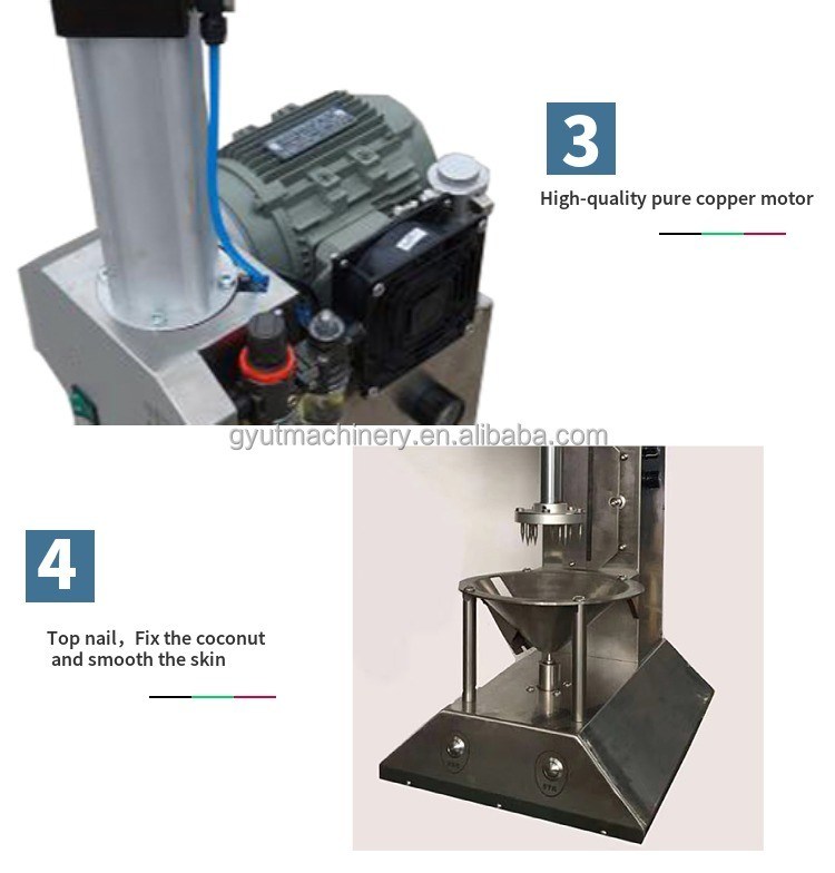 Mejorar su juego de producción de fragmentos con 0.8kw Green Coconut Peeler Trimming Dehusker