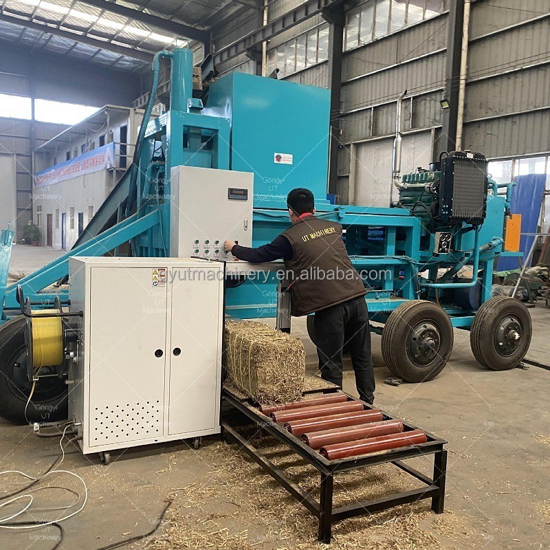 500-700KG Hay Bale Compactor Alfalfa Baling Machine con soporte técnico de video