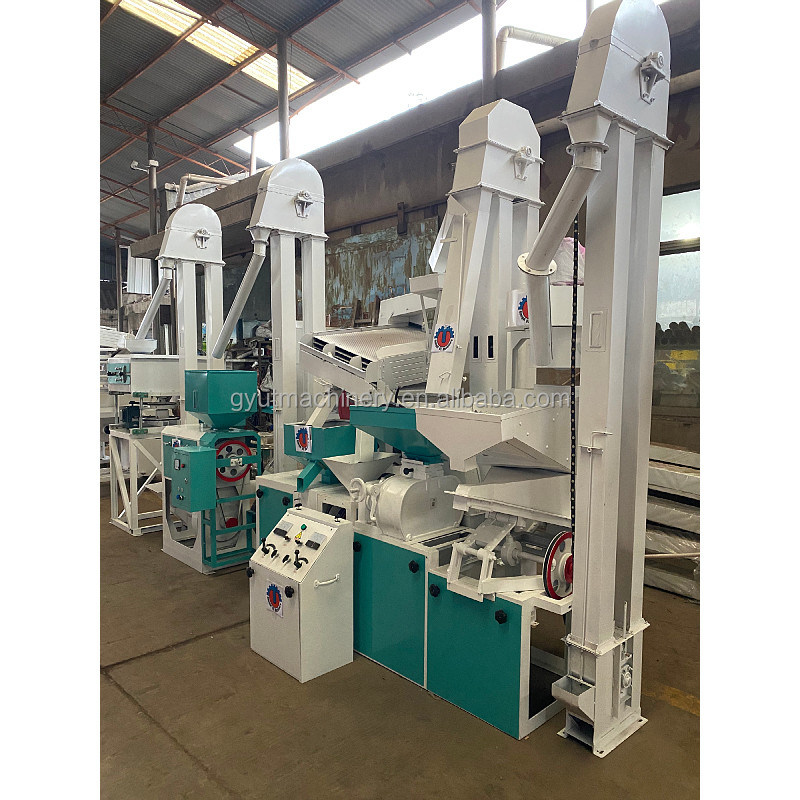 Granjas Función Molino de arroz de 15 toneladas Mini Molino automático de arroz para moler el arroz integral