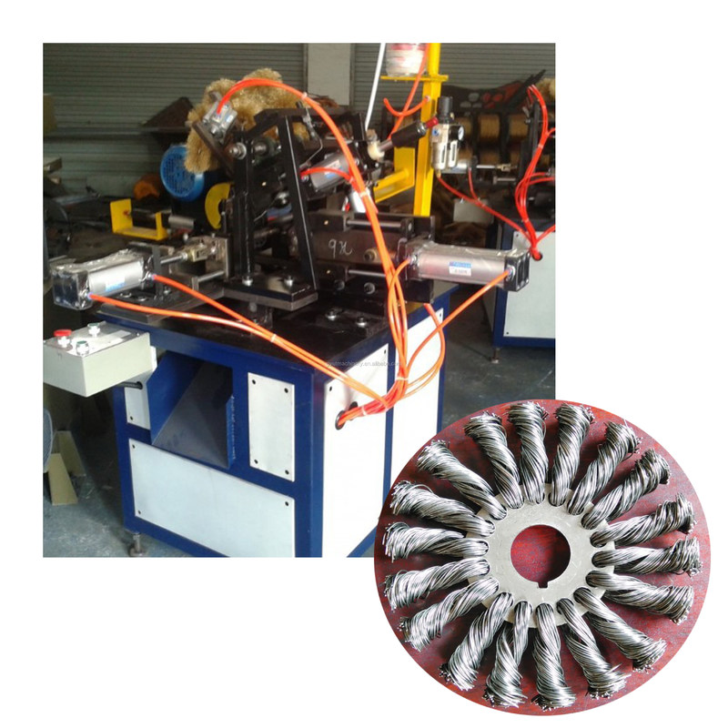 Máquina de hacer cepillos de alambre de acero inoxidable de biselada anudada de 220v con 2 orificios/h