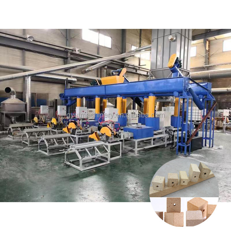 Recuperación de los residuos de aserradura de madera Bloque de pie de madera Presión en caliente con 550-700 kg/m3 de presión