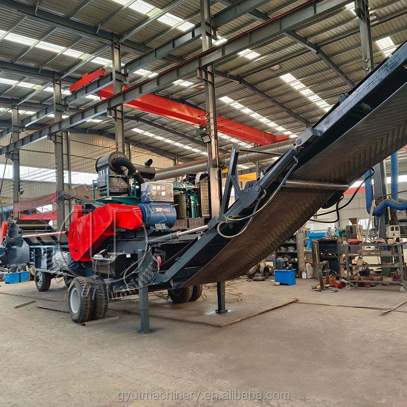 Potente trituradora de madera para procesar hierba de paja y ramas de madera 3-5cm astillas de madera