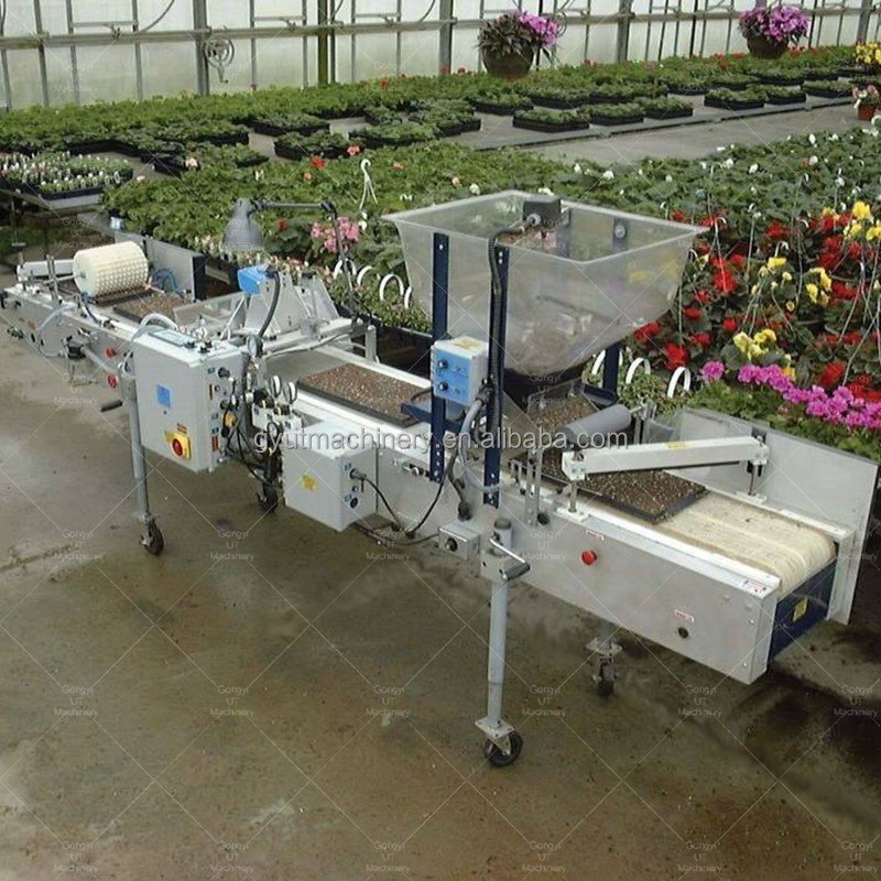 1140*850*1050mm Microgreens Seeder y máquina de recubrimiento superior para el cultivo preciso de semillas