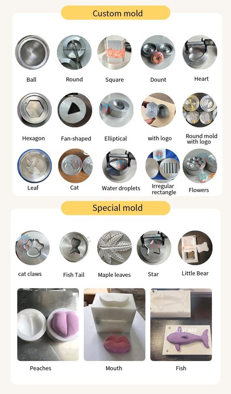 Máquina de prensa de bolas de burbujas manual para tiendas de ropa Producción de bombas de baño hechas a medida