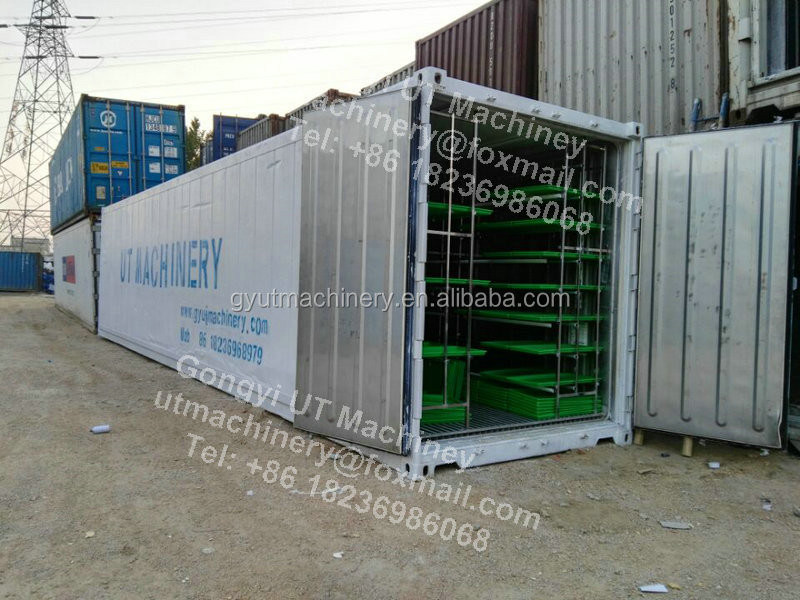 Sistema hidropónico de 2400w para 1000 kg diarios de producción de pasto de forraje y producción de leche de soja